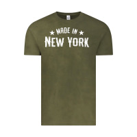 Vintage Olive Made In New York NY City NYC New Yorker My Home State Pride Premium T- Vintage Tee - Craftify