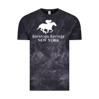 Cloud Black Saratoga Springs New York Horse Racing Jockey Vintage Tee - Craftify