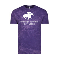Cloud Purple Saratoga Springs New York Horse Racing Jockey Vintage Tee - Craftify