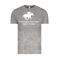 Cloud Rock Saratoga Springs New York Horse Racing Jockey Vintage Tee - Craftify