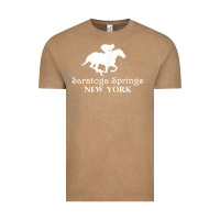 Vintage Coffee Saratoga Springs New York Horse Racing Jockey Vintage Tee - Craftify