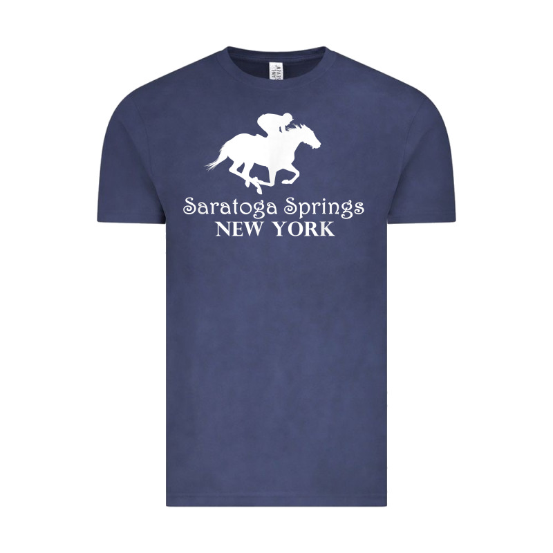 Saratoga Springs New York Horse Racing Jockey Vintage Tee by Craftify | Teevron