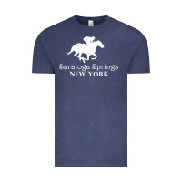 Vintage Denim Saratoga Springs New York Horse Racing Jockey Vintage Tee - Craftify