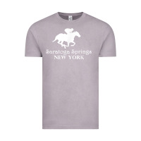 Vintage Zinc Saratoga Springs New York Horse Racing Jockey Vintage Tee - Craftify