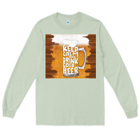 Matcha keep calm and drink cold beer Long Sleeve Tee - TumblerDesignByShophia