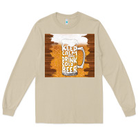 Mushroom keep calm and drink cold beer Long Sleeve Tee - TumblerDesignByShophia