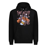 Black sky j mauve sneaker girl afro woman Premium Hoodie - RanaPortraitStore
