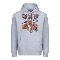 Heather Grey sky j mauve sneaker girl afro woman Premium Hoodie - RanaPortraitStore