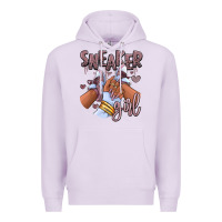 Lilac sky j mauve sneaker girl afro woman Premium Hoodie - RanaPortraitStore