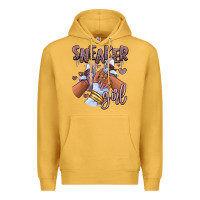 Mustard sky j mauve sneaker girl afro woman Premium Hoodie - RanaPortraitStore
