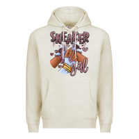 Oatmeal Heather sky j mauve sneaker girl afro woman Premium Hoodie - RanaPortraitStore