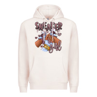 Pale Pink sky j mauve sneaker girl afro woman Premium Hoodie - RanaPortraitStore