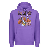 Purple sky j mauve sneaker girl afro woman Premium Hoodie - RanaPortraitStore