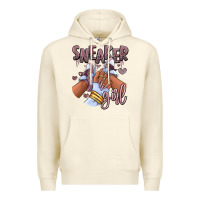 Sandshell sky j mauve sneaker girl afro woman Premium Hoodie - RanaPortraitStore