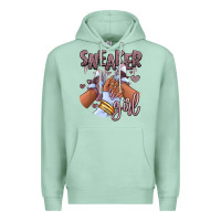 Seafoam sky j mauve sneaker girl afro woman Premium Hoodie - RanaPortraitStore
