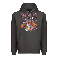 Smoke sky j mauve sneaker girl afro woman Premium Hoodie - RanaPortraitStore