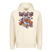 Tofu sky j mauve sneaker girl afro woman Premium Hoodie - RanaPortraitStore