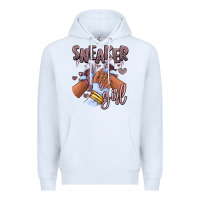 White sky j mauve sneaker girl afro woman Premium Hoodie - RanaPortraitStore