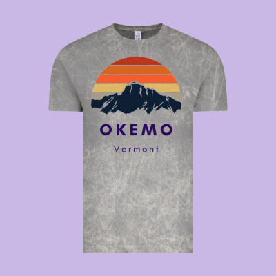 Okemo Vermont Skiing Snowboarding Hikers Gifts For Vt Travel Vintage Tee Designed By Inspiradesign