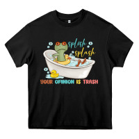 Black splash splash your opinion is trash Heavy Core Tee - MaliasSmallBusiness