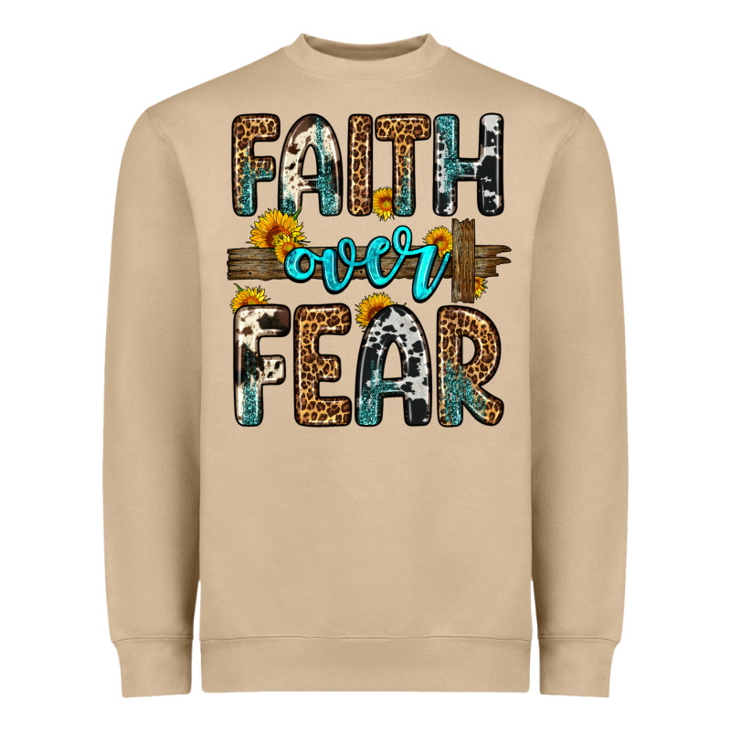 Faith Over Fear Heavyweight Sweatshirt by OliviaCreatesArt | Teevron