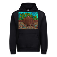Black custom cactus and sunflowers leopard turquoise Urban Hoodie - Artiststas