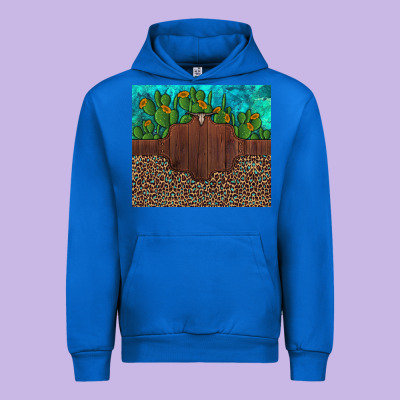 Custom Cactus And Sunflowers Leopard Turquoise Urban Hoodie Designed By Artiststas