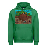 Emerald custom cactus and sunflowers leopard turquoise Urban Hoodie - Artiststas