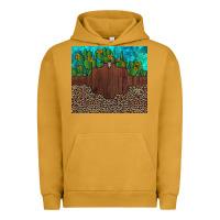 Pigment Peanut Butter custom cactus and sunflowers leopard turquoise Urban Hoodie - Artiststas