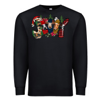 Black joy Christmas cows Premium Sweatshirt - CowhideDigitalArt