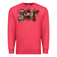 Cardinal joy Christmas cows Premium Sweatshirt - CowhideDigitalArt