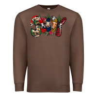 Chestnut joy Christmas cows Premium Sweatshirt - CowhideDigitalArt
