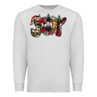 Dove Grey joy Christmas cows Premium Sweatshirt - CowhideDigitalArt