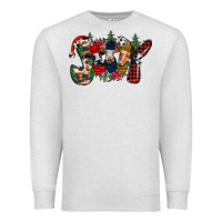 Oatmeal Heather joy Christmas cows Premium Sweatshirt - CowhideDigitalArt