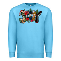 Ocean Blue joy Christmas cows Premium Sweatshirt - CowhideDigitalArt