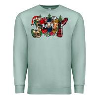 Seafoam joy Christmas cows Premium Sweatshirt - CowhideDigitalArt