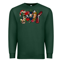 Sports Green joy Christmas cows Premium Sweatshirt - CowhideDigitalArt