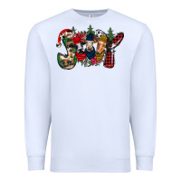 White joy Christmas cows Premium Sweatshirt - CowhideDigitalArt
