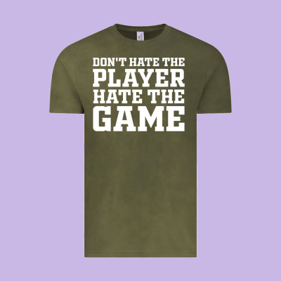 Don't Hate The Player Hate The Game Vintage Tee Designed By Inspiradesign