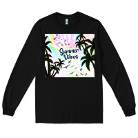 Black summer vibes with birds Long Sleeve Tee - TumblerDesignByShophia