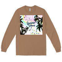 Toasted Coconut summer vibes with birds Long Sleeve Tee - TumblerDesignByShophia