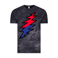 Cloud Black Lazy Lightning Bolt Vintage Tee - InspiraDesign