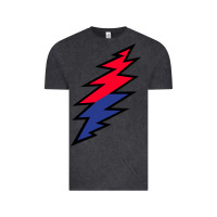 Vintage Black Lazy Lightning Bolt Vintage Tee - InspiraDesign