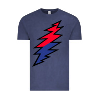 Vintage Denim Lazy Lightning Bolt Vintage Tee - InspiraDesign