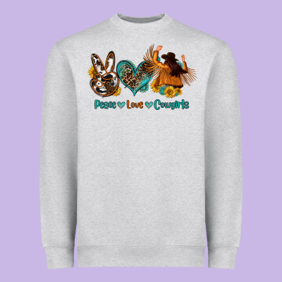 Peace Love Cowgirls Heavyweight Sweatshirt Designed By Oliviacreatesart