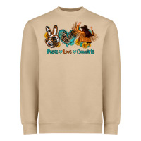 Mushroom peace love cowgirls Heavyweight Sweatshirt - OliviaCreatesArt