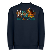 Navy peace love cowgirls Heavyweight Sweatshirt - OliviaCreatesArt