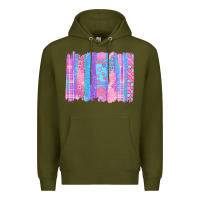Army Green Pink Easter Brushstrokes Premium Hoodie - BundleAndBundleShop