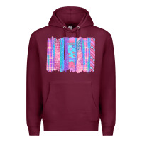 Burgundy Pink Easter Brushstrokes Premium Hoodie - BundleAndBundleShop