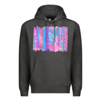 Charcoal Heather Pink Easter Brushstrokes Premium Hoodie - BundleAndBundleShop